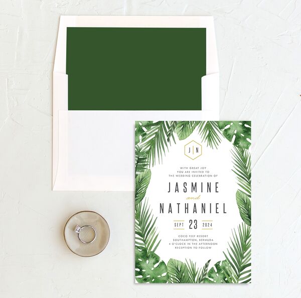 Exotic Greenery Envelope Liners envelope-and-liner in Jewel Green