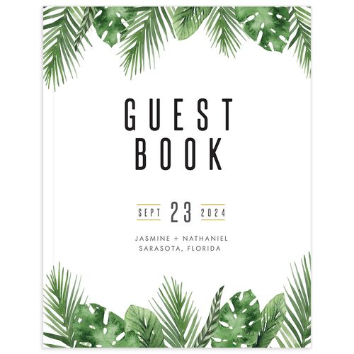 Exotic Greenery Wedding Guest Book