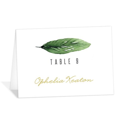 Exotic Greenery Place Cards