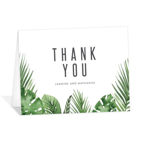 Exotic Greenery Thank You Cards