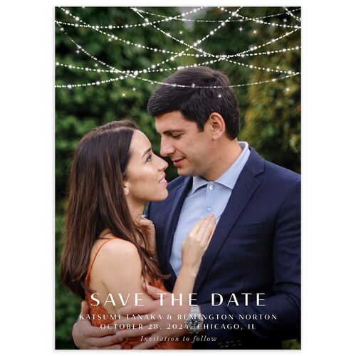 Hanging Lights Save the Date Cards