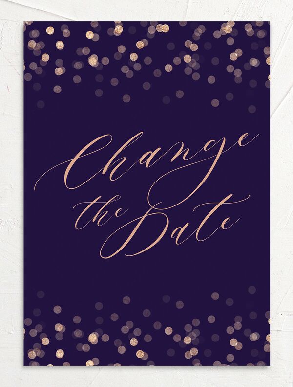 Confetti Glamour Change the Date Cards back in Jewel Purple