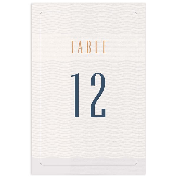 Vintage Passport Table Numbers front in French Blue