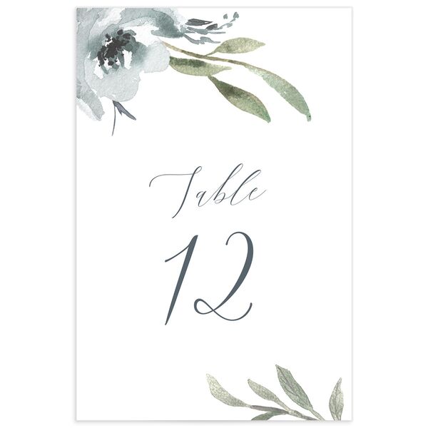 Breezy Botanical Table Numbers front in French Blue