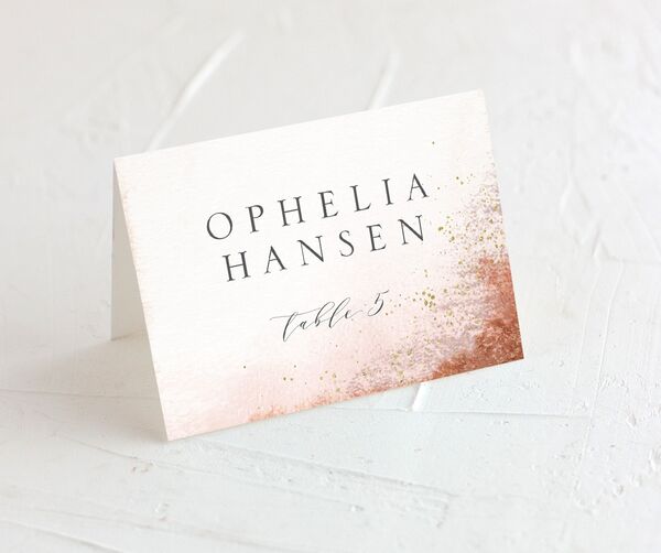 Natural Glamour Place Cards front in Orange