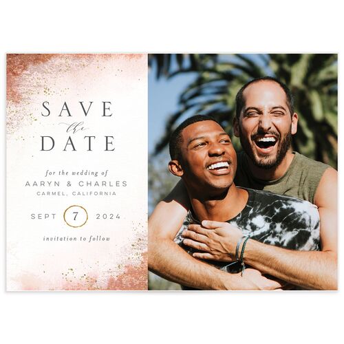 Natural Glamour Save the Date Cards