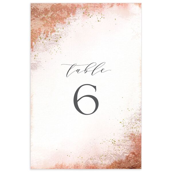 Natural Glamour Table Numbers front in Pumpkin