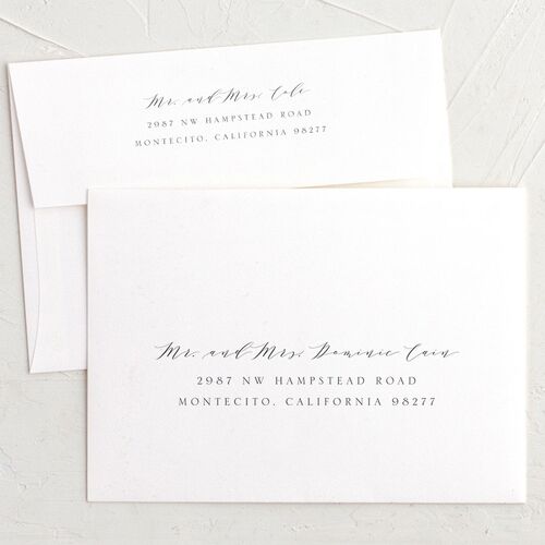 Natural Glamour Wedding Invitation Envelopes