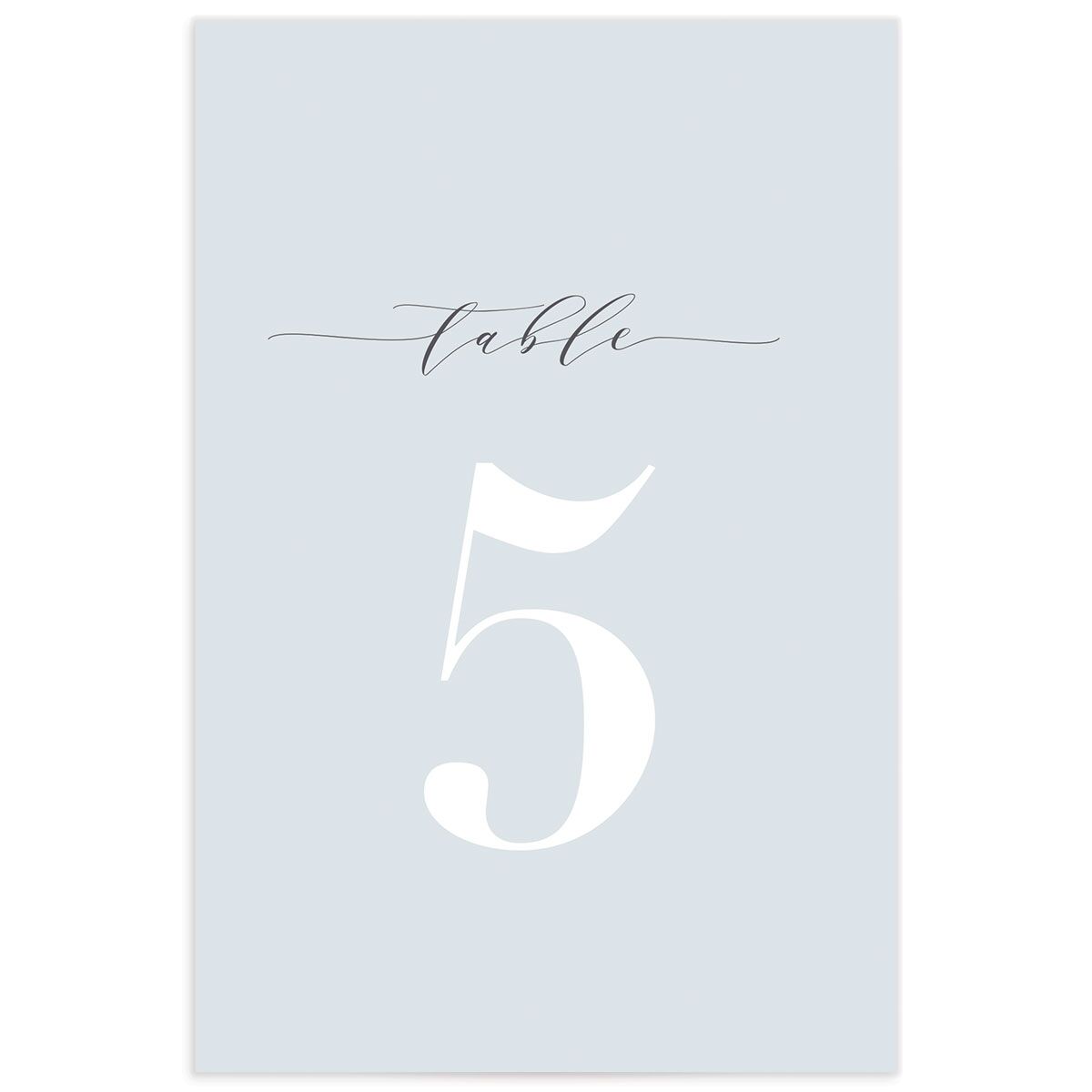 Custom Monogram Table Numbers front in French Blue