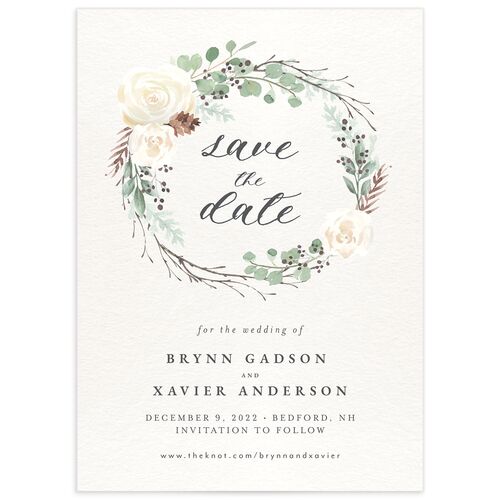 Homespun Floral Save the Date Cards