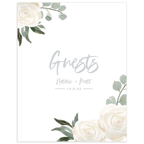 Rosy Calligraphy Wedding Guest Book