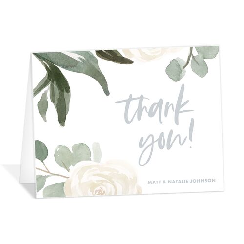 Rosy Calligraphy Thank You Cards