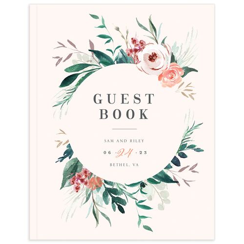 Elegant Wreath Wedding Guest Book