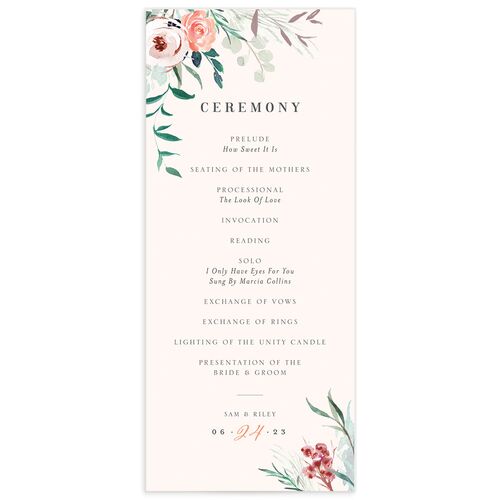 Elegant Wreath Wedding Programs