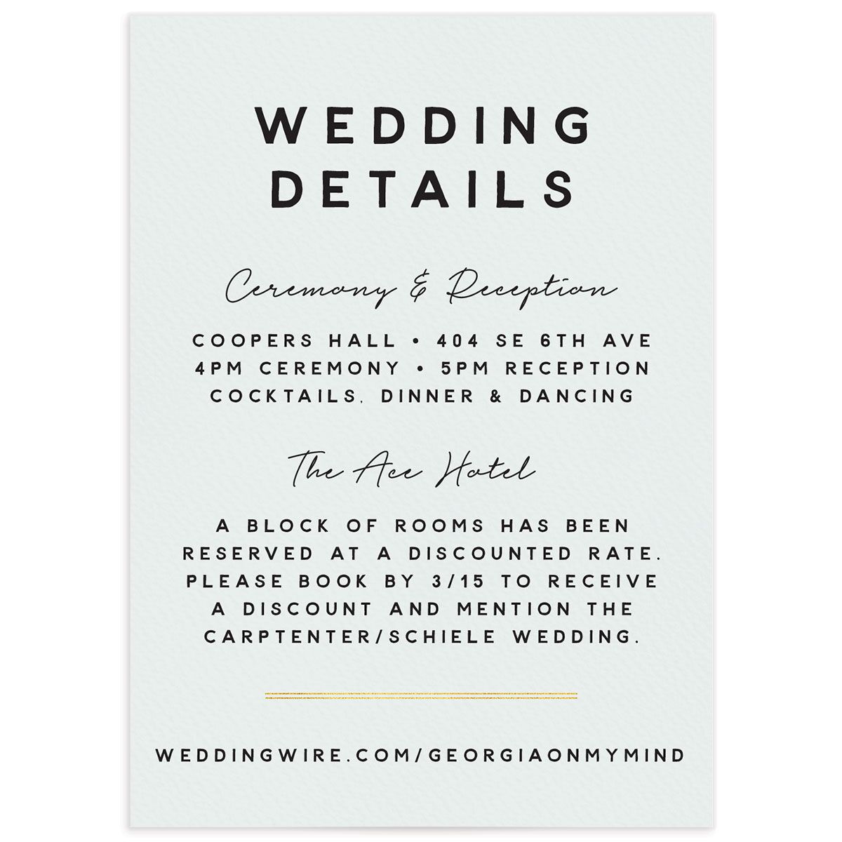 Vibrant Greenery Wedding Enclosure Cards front in Pure White