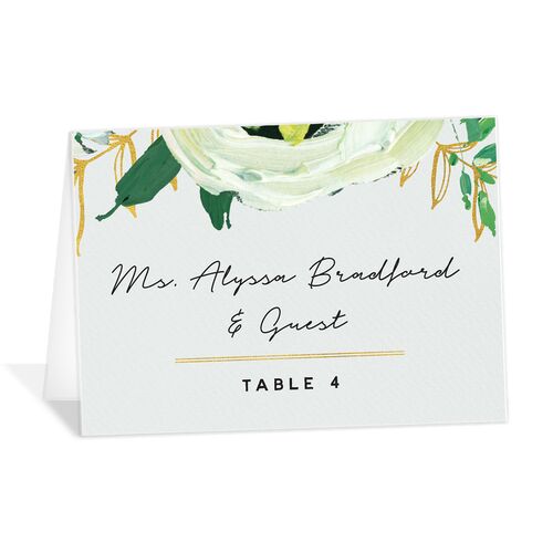 Vibrant Greenery Place Cards