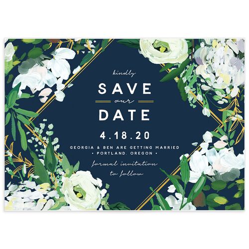 Vibrant Greenery Save the Date Cards