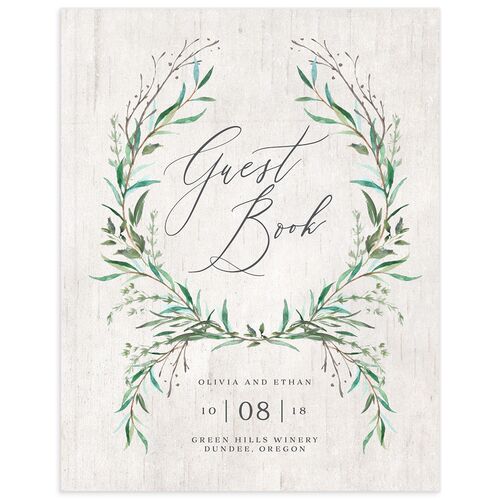 Rustic Laurel Wedding Guest Book