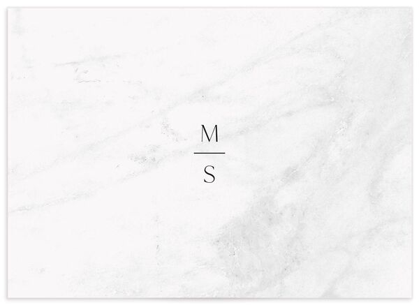 Minimal Marble Wedding Response Cards back in Silver