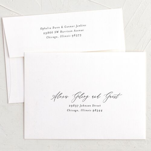 Golden Abstract Wedding Invitation Envelopes