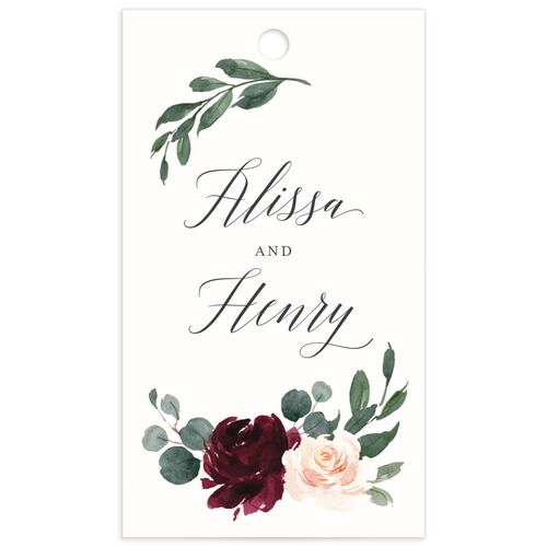 Rose Band Favor Gift Tags