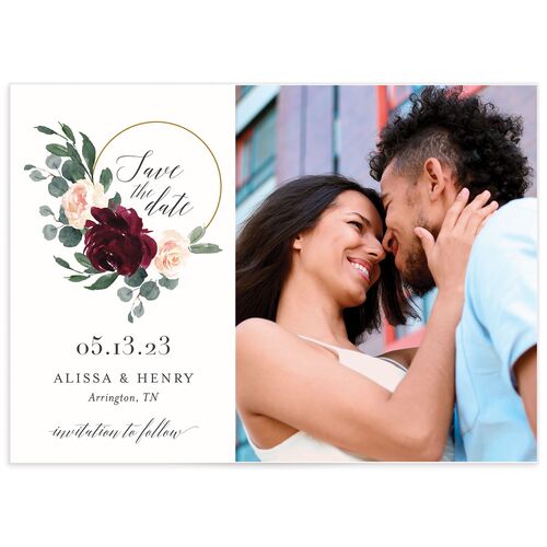 Rose Band Save the Date Cards