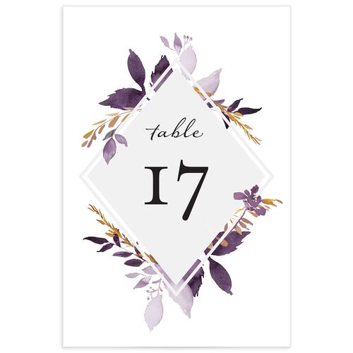 Watercolor Foliage Table Numbers