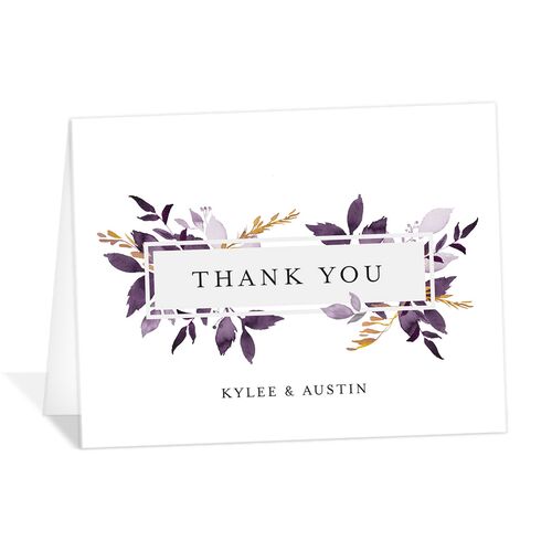 Watercolor Foliage Thank You Cards