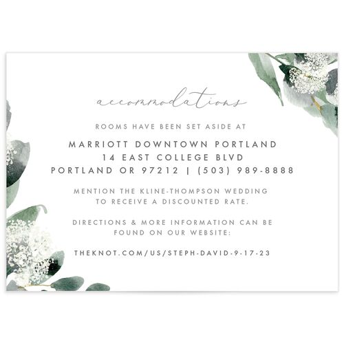Earthy Flora Wedding Enclosure Cards