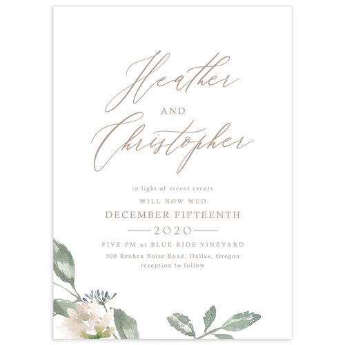 Watercolor Floral Change the Date Cards - Rose Pink