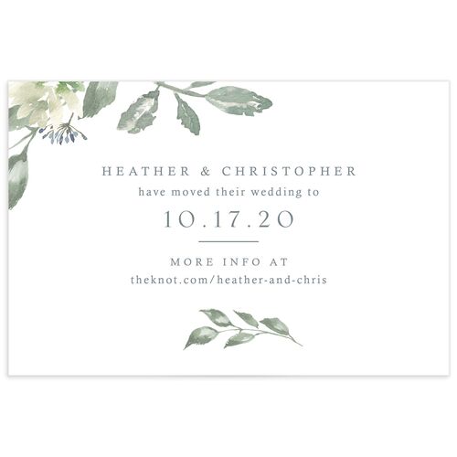 Watercolor Floral Change the Date Postcards