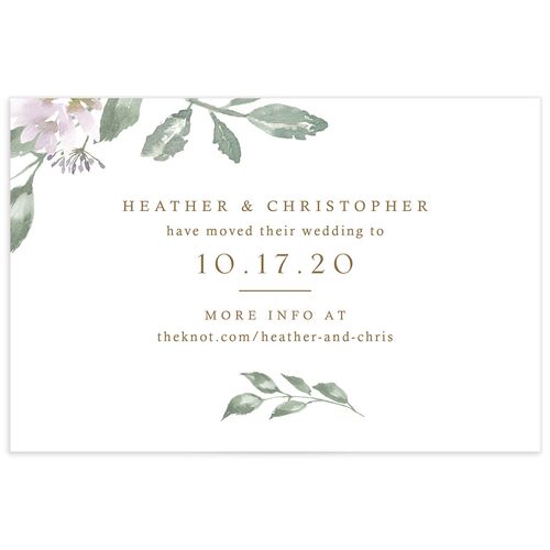 Watercolor Floral Change the Date Postcards