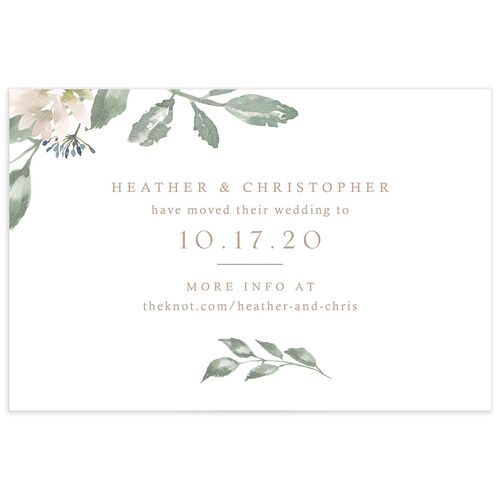Watercolor Floral Change the Date Postcards - Rose Pink