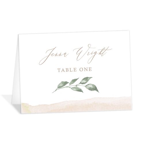 Watercolor Floral Place Cards - Rose Pink