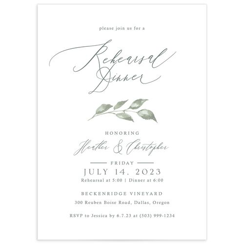 Watercolor Floral Rehearsal Dinner Invitations