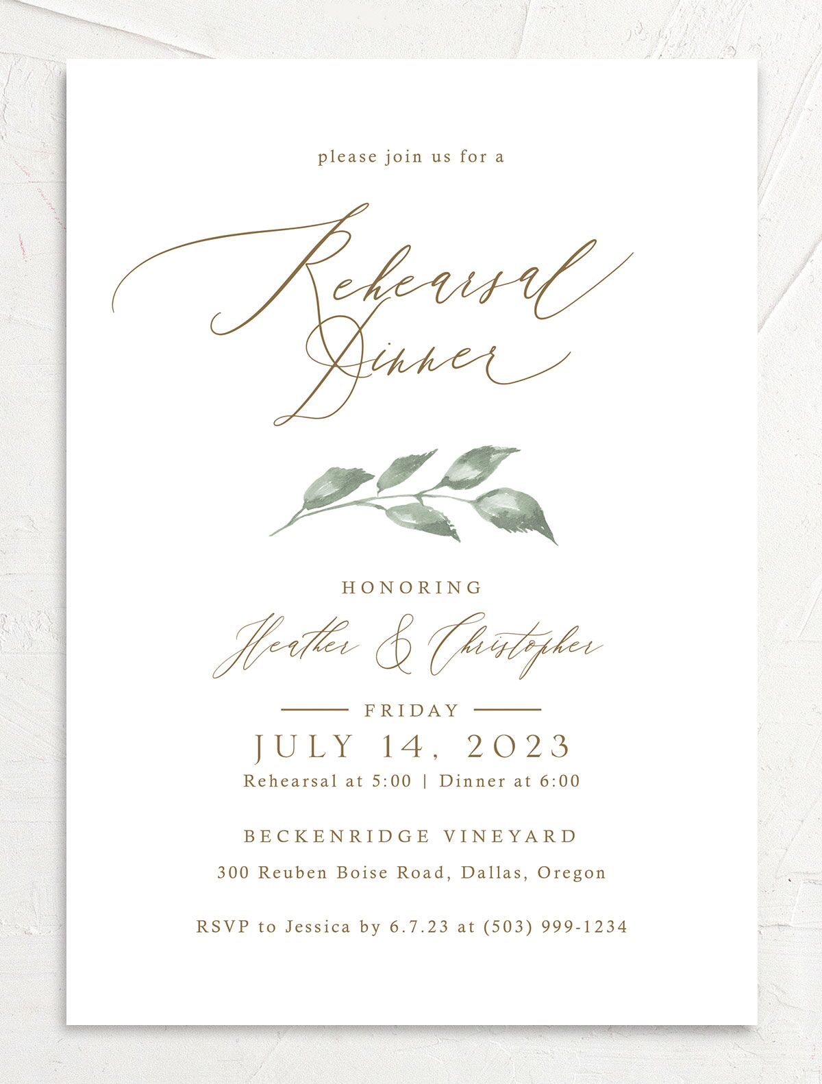 Watercolor Floral Rehearsal Dinner Invitations front in Lilac
