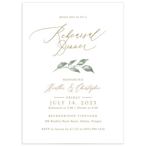 Watercolor Floral Rehearsal Dinner Invitations