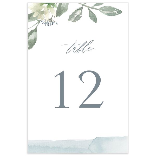 Watercolor Floral Table Numbers back in French Blue