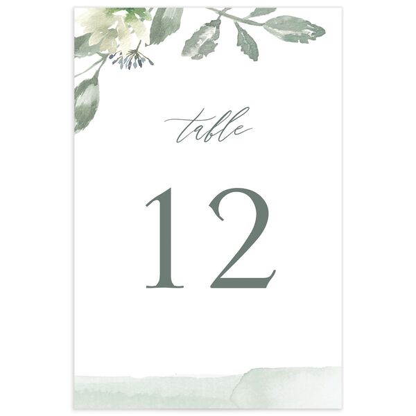 Watercolor Floral Table Numbers back in Jewel Green