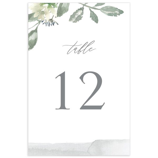 Watercolor Floral Table Numbers back in Grey