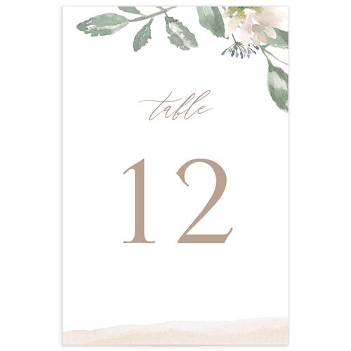 Watercolor Floral Table Numbers - Pink