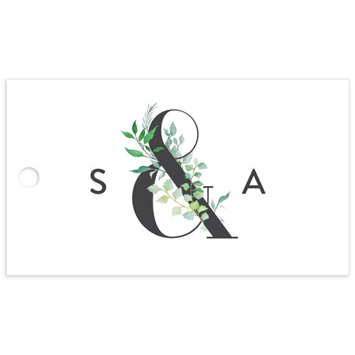 Leafy Ampersand Favor Gift Tags - Eucalyptus