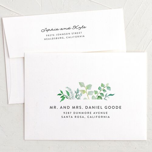 Bold Botanical Bridal Shower Invitation Envelopes