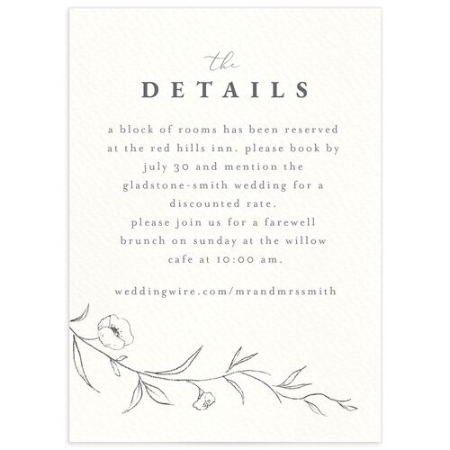 Minimalist Branches Wedding Enclosure Cards