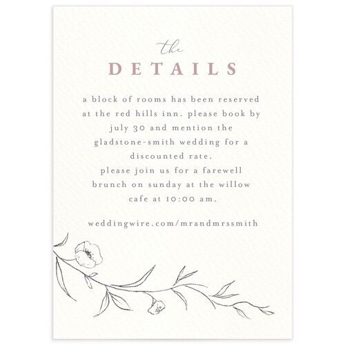 Minimalist Branches Wedding Enclosure Cards
