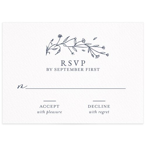 Natural Monogram Wedding Response Cards - Midnight Navy