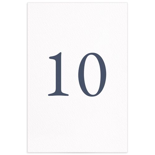 Natural Monogram Table Numbers - Midnight Navy