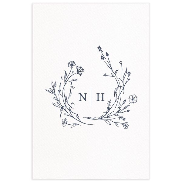 Illustrated Floral Table Numbers back in French Blue