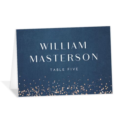 Sparkling Romance Place Cards - Moody Blue