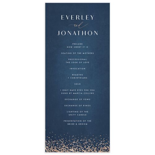 Sparkling Romance Wedding Programs - Moody Blue
